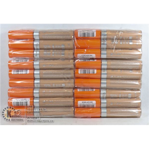 LOT OF 18 RIMMEL COSMETICS WAKE ME UP CONCEALER ANTI FATIGUE SKIN BRIGHTENING CONCEALER WITH VITAMIN