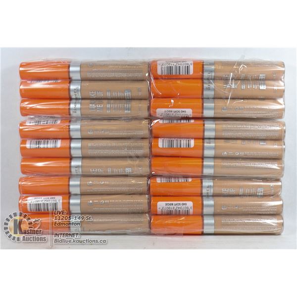LOT OF 18 RIMMEL COSMETICS WAKE ME UP CONCEALER ANTI FATIGUE SKIN BRIGHTENING CONCEALER WITH VITAMIN
