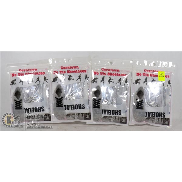 LOT OF 4 CERATOWN NO TIE SHOELACES