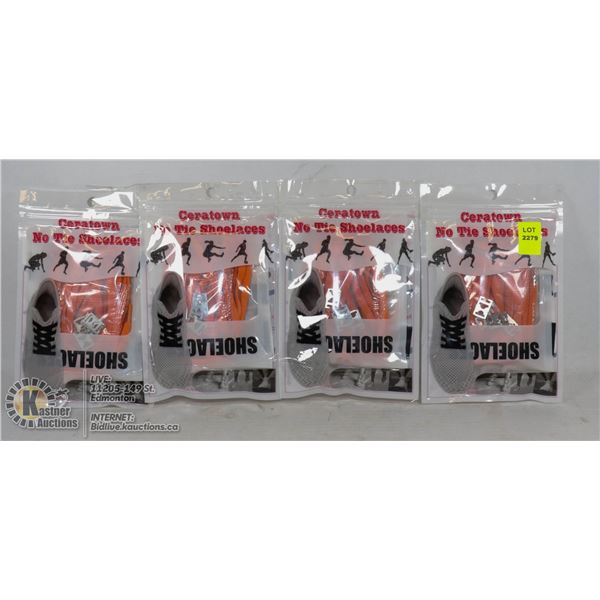 LOT OF 4 CERATOWN NO TIE SHOELACES
