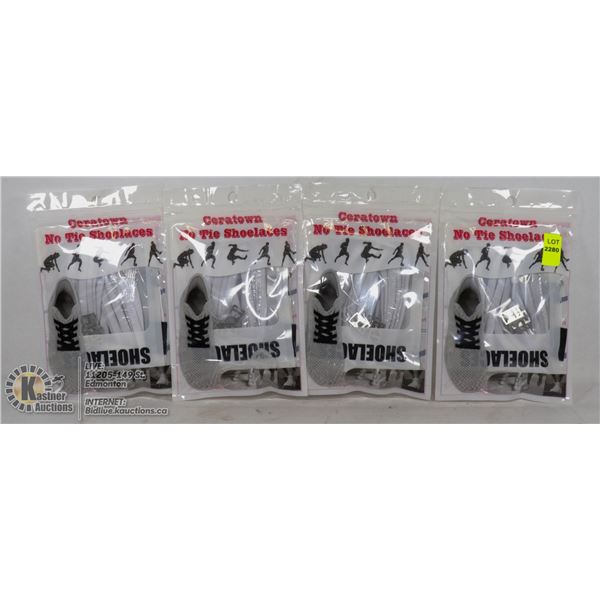 LOT OF 4 CERATOWN NO TIE SHOELACES