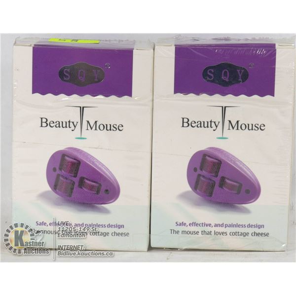 LOT OF 2 SQY BEAUTY MOUSE
