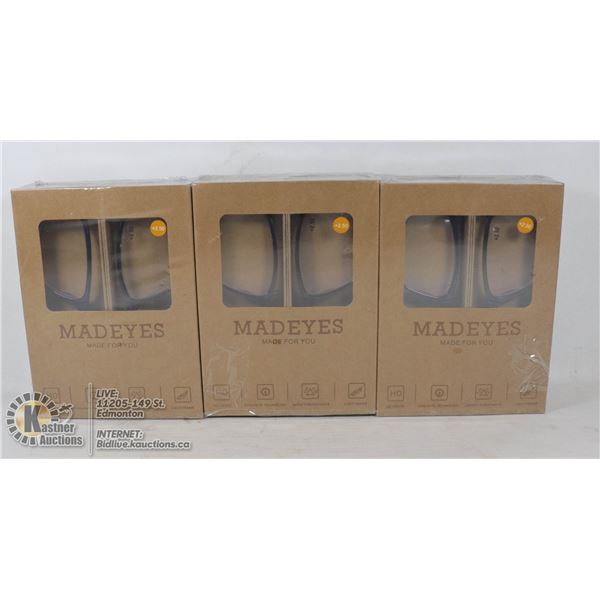 LOT OF 6 MAD EYES READING GLASSES +2.50