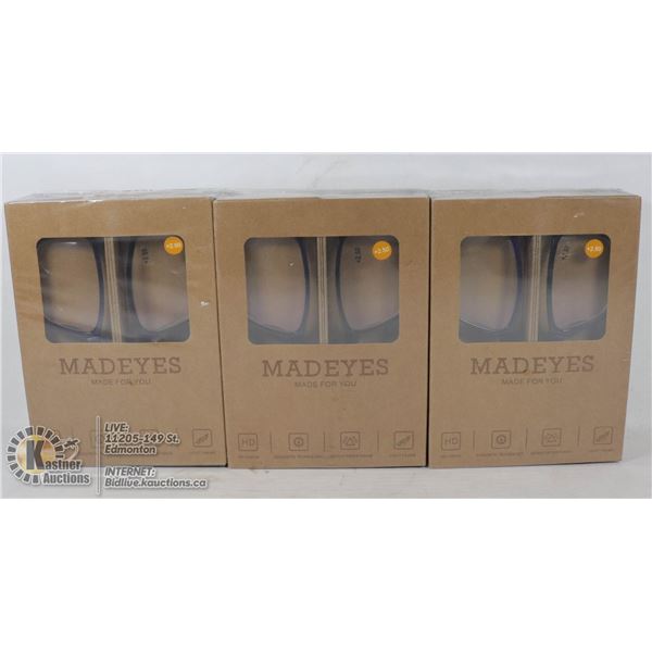 LOT OF 6 MAD EYES READING GLASSES +2.50