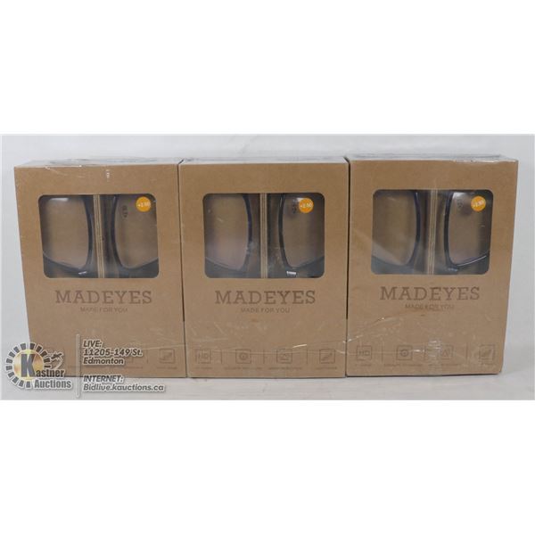 LOT OF 6 MAD EYES READING GLASSES +2.50