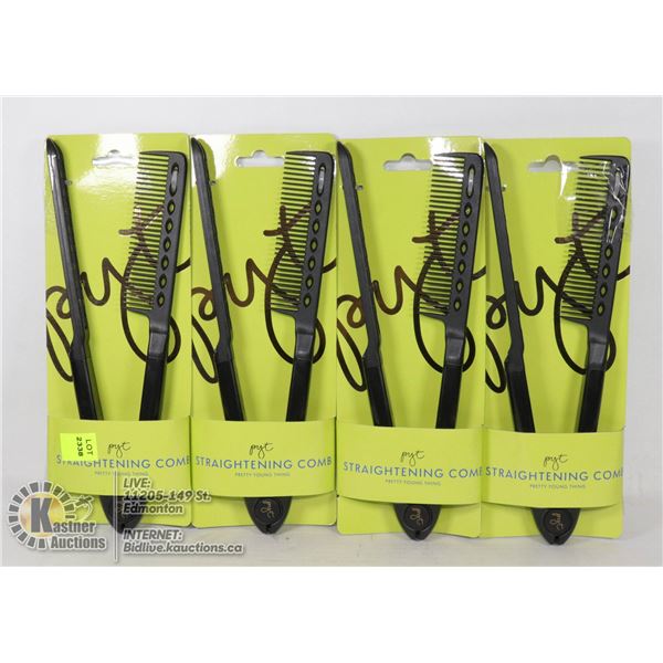 LOT OF 4 PRETTY YOUNG THING STRAIGHTENING COMB