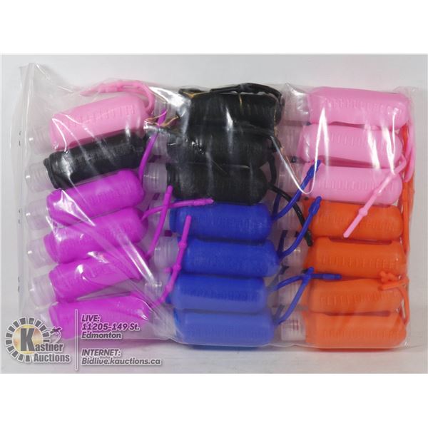 LOT OF 20 PORTABLE SANITIZER DESPENSER WITH RUBBER CARRY CASE