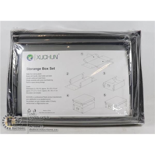 3 PACK STORAGE BOX SET
