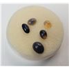 Image 1 : 9)  LOT OF 5 NATURAL BLACK OPALS CARET TOTAL WEIGHT 2.995,  READY FOR SETTING.