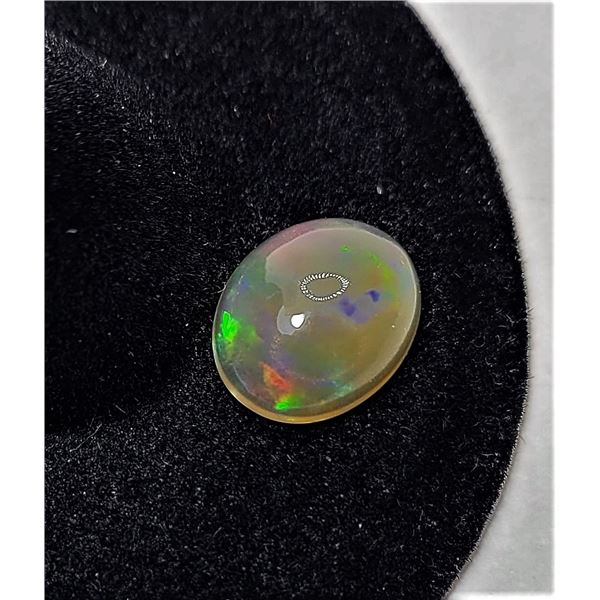 6)  NATURAL 1.850 CT MULTICOLOR FIRE OPAL GEMSTONE, READY FOR SETTING.