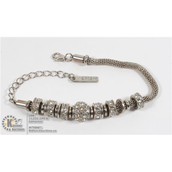 SILVER PANDORA STYLE MULTI BEAD BRACELET IN BOX- NONE