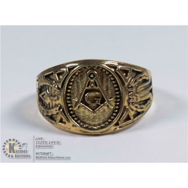 MENS MASONIC RING SIZE 11