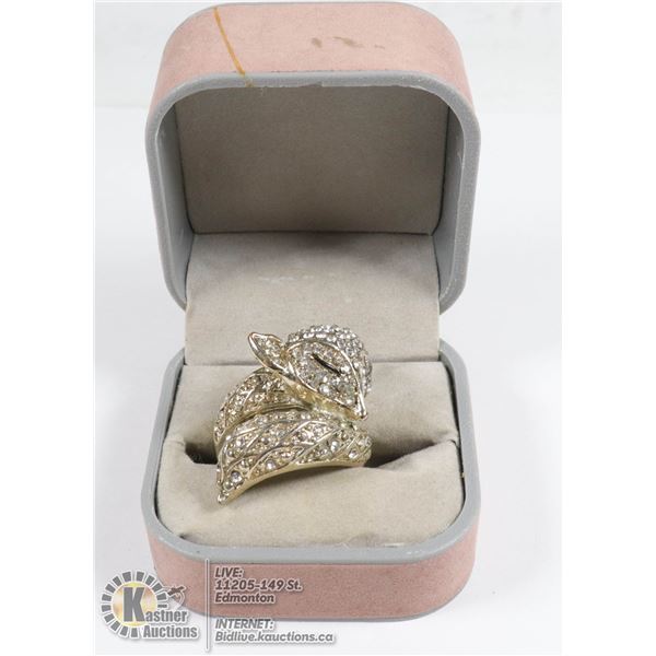 SLEEPING FOX MULTI STONE RING IN BOX- NONE