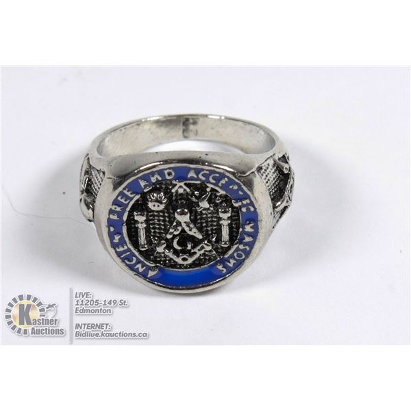 FREE MASONS MENS RING SIZE 11