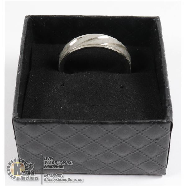 MENS STAINLESS STEEL RING SIZE 11
