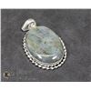 Image 1 : #21-NATURAL FIRE LABRADORITE PENDANT JEWELRY/ SILVER PLATED/ HEALING MINERAL