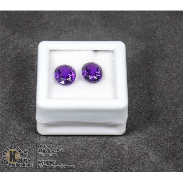 #183-PURPLE AMETHYST GEMSTONES 7x  9mm 3.60ct JEWELRY/ UNTREATED/ OVAL
