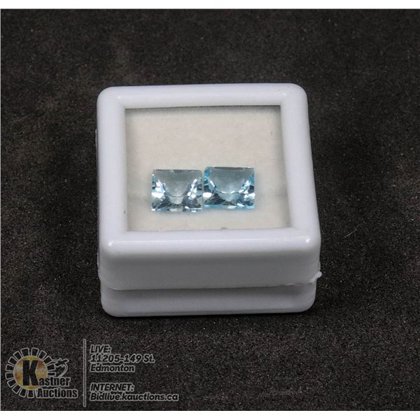 #211-SKY BLUE TOPAZ GEMSTONES 4.0ct JEWELRY/ TREATED/ SQUARE