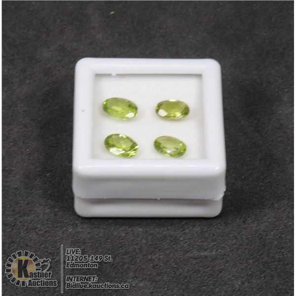 #195-GREEN PERIDOT GEMSTONES 3.15ct JEWELRY/ UNTREATED/ OVAL