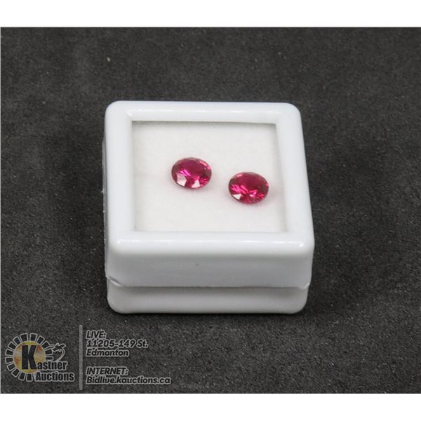 #243-RED RUBY GEMSTONES 6mm 2.10ct JEWELRY/ MAZOMBIQUE/ ROUND