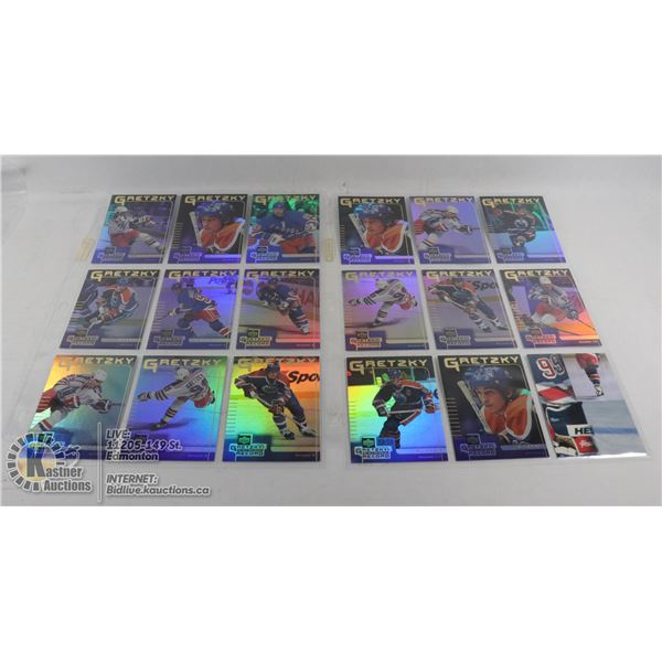 x18 WAYNE GRETZKY COLLECTORS HOCKEY CARDS