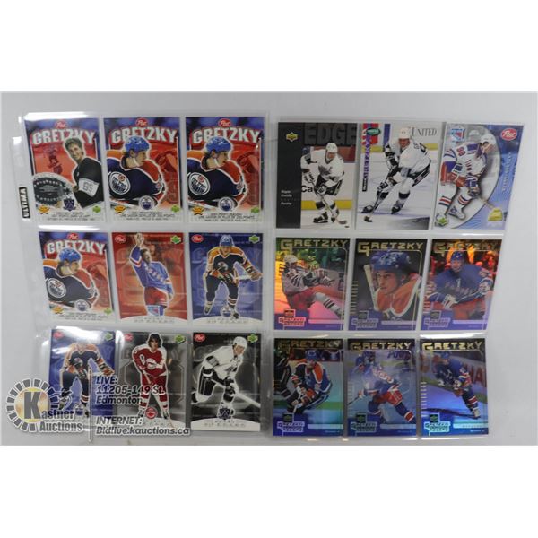 x18 WAYNE GRETZKY COLLECTORS HOCKEY CARDS