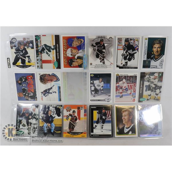 x18 WAYNE GRETZKY COLLECTORS HOCKEY CARDS