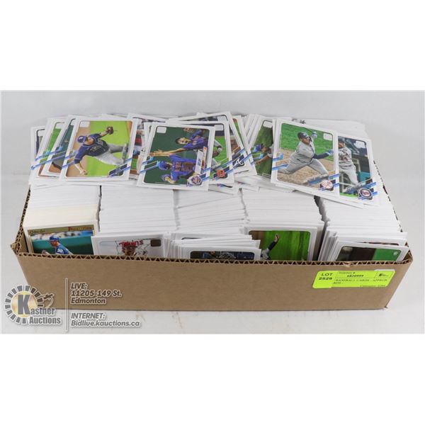 BOX OF BASEBALL CARDS - APPROX 1000 CARDS - TOPPS AND O-PEE-CHEE