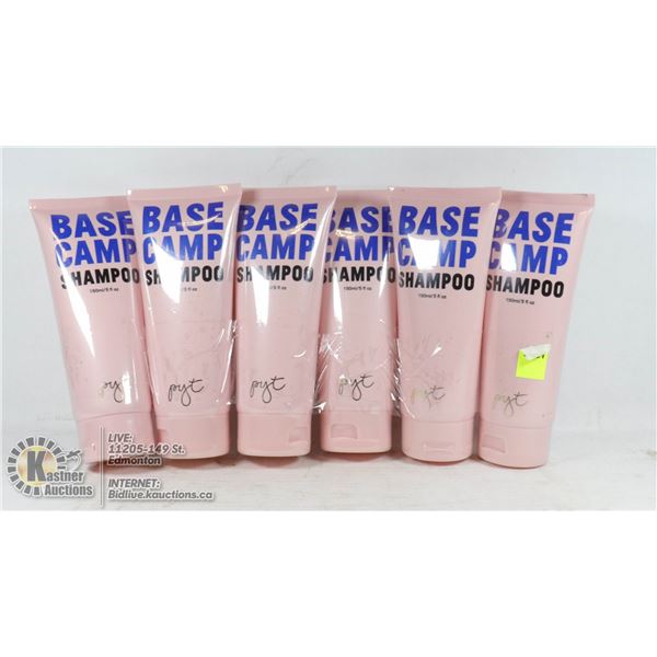 LOT OF 6 PRETTY YOUNG THING BASE CAMP SHAMPOO 150ML EACH