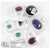 Image 1 : X7 GEMSTONES RUBY, EMERALD, SAPPHIRE, LAPIS LAZULI