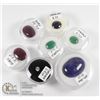 Image 1 : X7 GEMSTONES RUBY, EMERALD, SAPPHIRE, LAPIS LAZULI