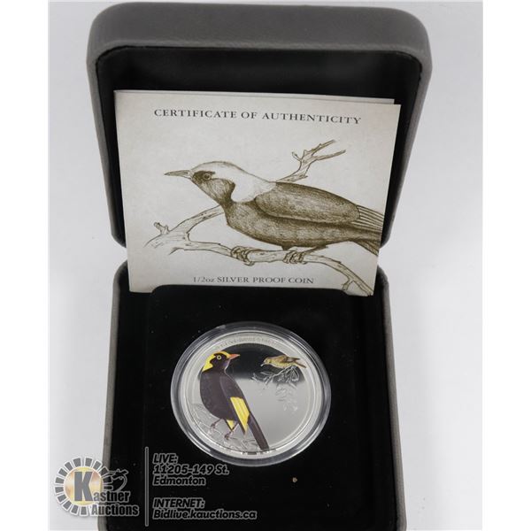 2013 FINE SILVER 1/2oz AUSTRALIA COLOURED PROOF CO MINT SEALED, MINT ISSUED
