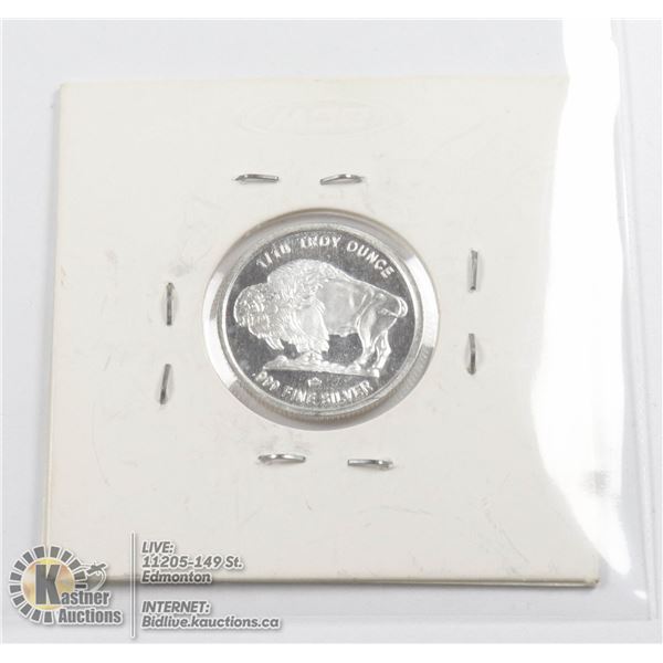 PURE .999 SILVER 1/10TH oz BUFFALO ROUND BULLION