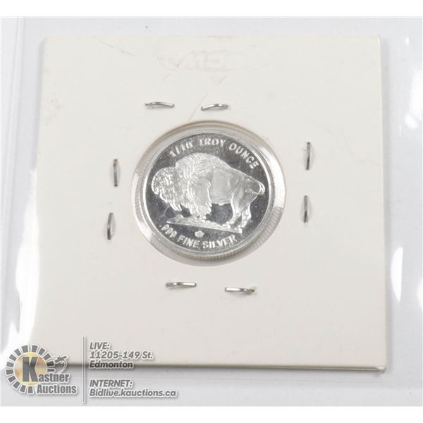 PURE .999 SILVER 1/10TH oz BUFFALO ROUND BULLION