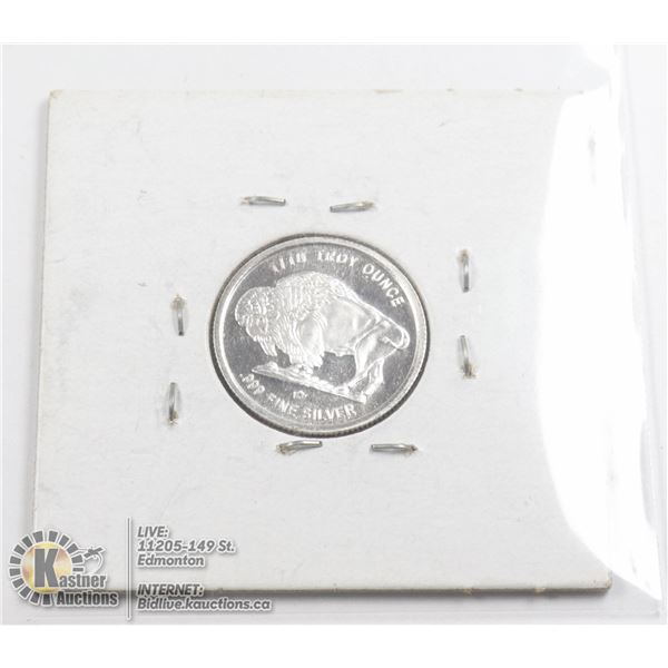 PURE .999 SILVER 1/10TH oz BUFFALO ROUND BULLION