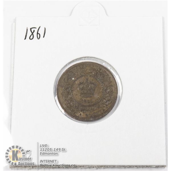 1861 NOVA SCOTIA 1/2 PENNY COIN