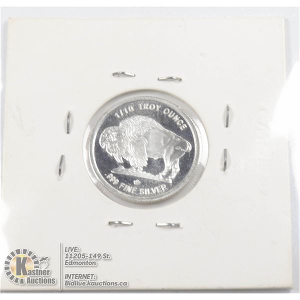 PURE .999 SILVER 1/10TH oz BUFFALO ROUND BULLION