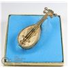 Image 1 : ANTIQUE AVON GOLD MANDOLIN LOCKET BROOCH WITH PERFUME PASTE