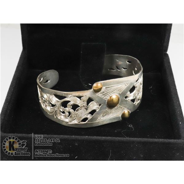 SILVER 925 CUFF BRACELET MARKED HI HO SILVER
