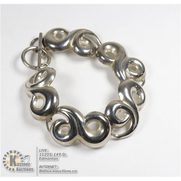 HI HO STERLING SILVER SWIRL BRACELET.