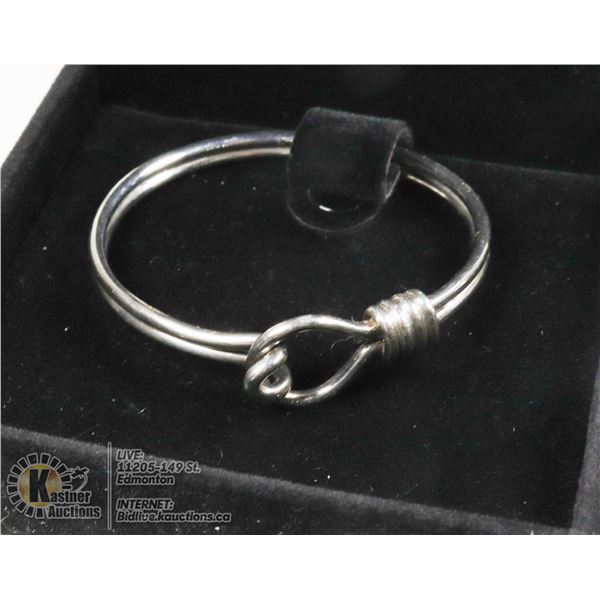 925 STERLING SILVER MARKED KNOT BRACELET
