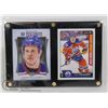 Image 1 : 2 FRAMED JESSE PULJUJARVI ROOKIE CARDS 2016-17 OPC MARQUEE ROOKIES #704 AND UPPER DECK PORTRAITS #P-