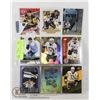 Image 1 : SHEET OF 9 SIDNEY CROSBY CARDS PENGUINS, TEAM CANADA, INCLUDES 4 INSERT CARDS- NONE
