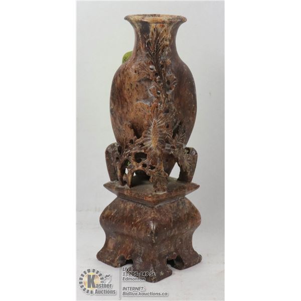 VTG SMALL HAND CUT STONE VASE