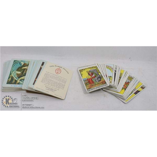 2 SETS OF VINTAGE TAROT CARD SETS