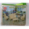 Image 1 : LOT OF 4 WOOD CRAFT DOLL FURNITURE KITS, INCLUDES ROOM, CHILDS BEDROOM, DINING ROOM SET, BATHROOM