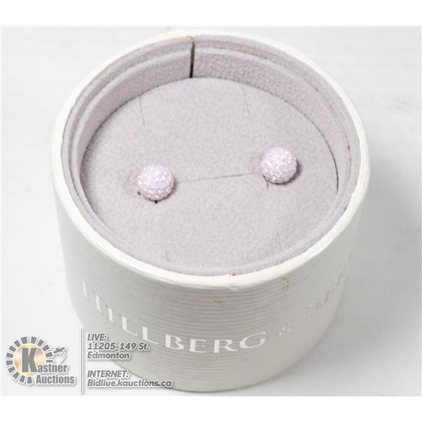 NEW HILLBERG & BERK EARRINGS - 8 MM SPARKLE BALLS STUDS AND BACKS ARE STERLING SILVER. STILL IN THE 