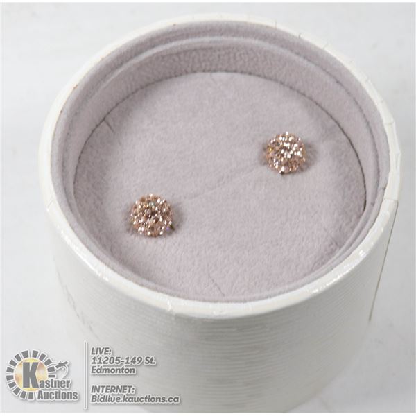 NEW HILLBERG & BERK EARRINGS - 8 MM SPARKLE BALLS STUDS AND BACKS ARE STERLING SILVER. STILL IN THE 