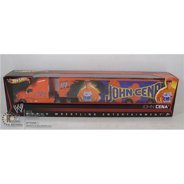 NEW OLD STOCK HOT WHEELS WWE JOHN CENA SEMI TRUCK