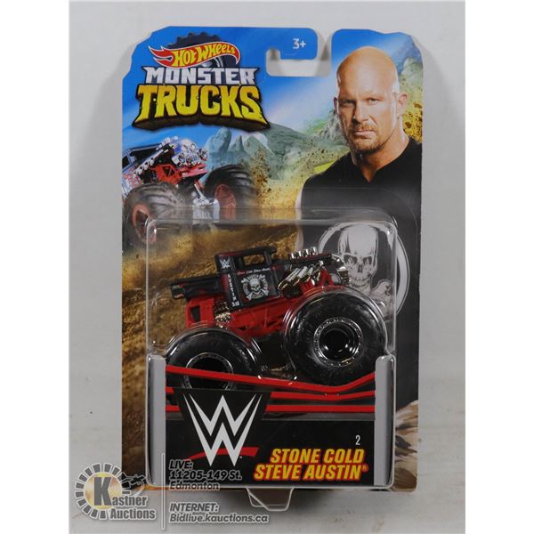 WWE HOT WHEELS MONSTER TRUCK OF " STONE COLD STEVE AUSTIN "